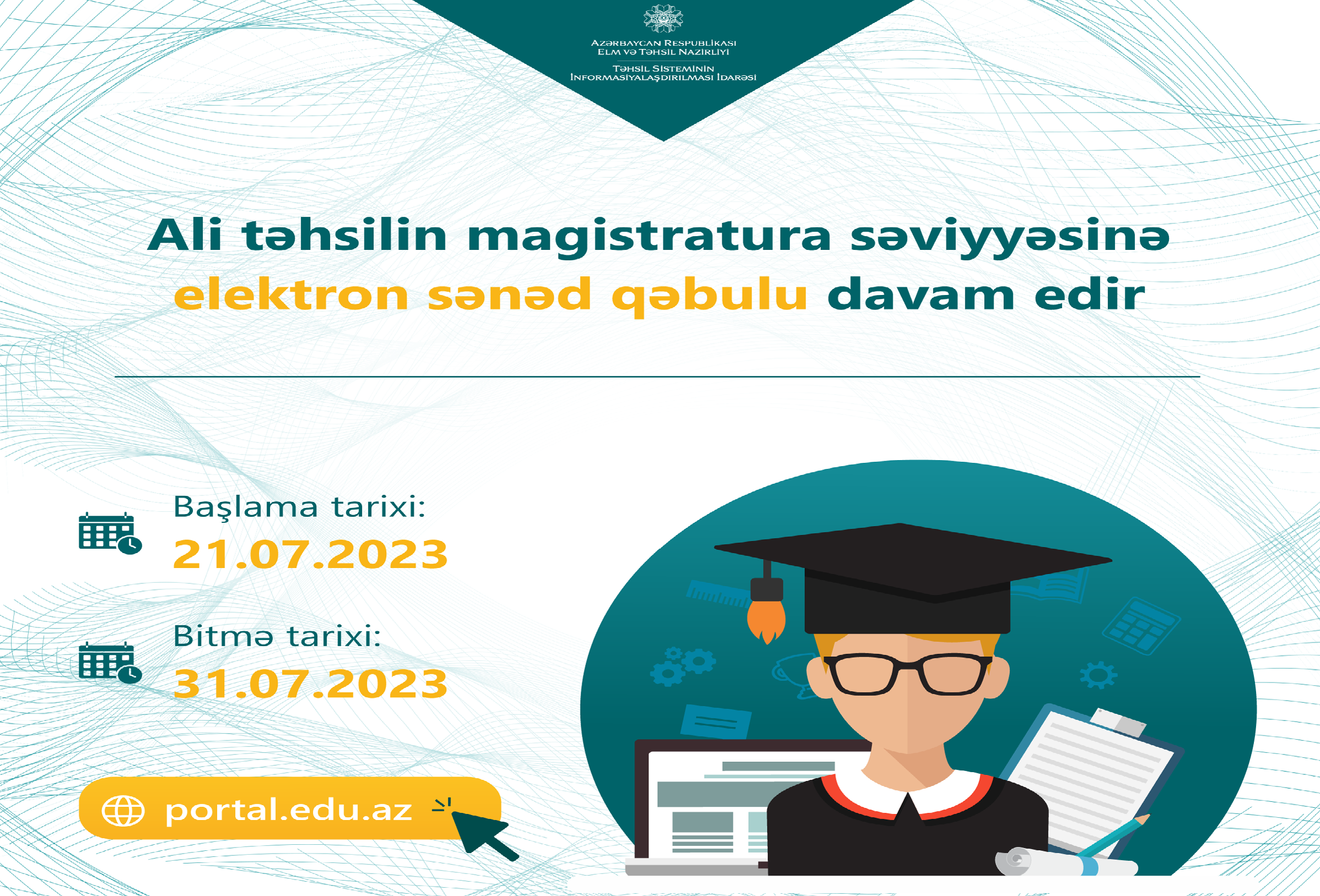 Magistraturaya elektron sənəd qəbulu davam edir