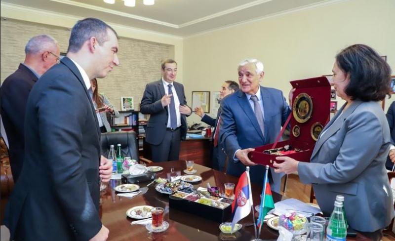 Rektor Serbiya Milli Assambleyasının sədri ilə görüşüb