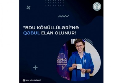 “BDU könüllüləri” təşkilatına qəbul elan edilir